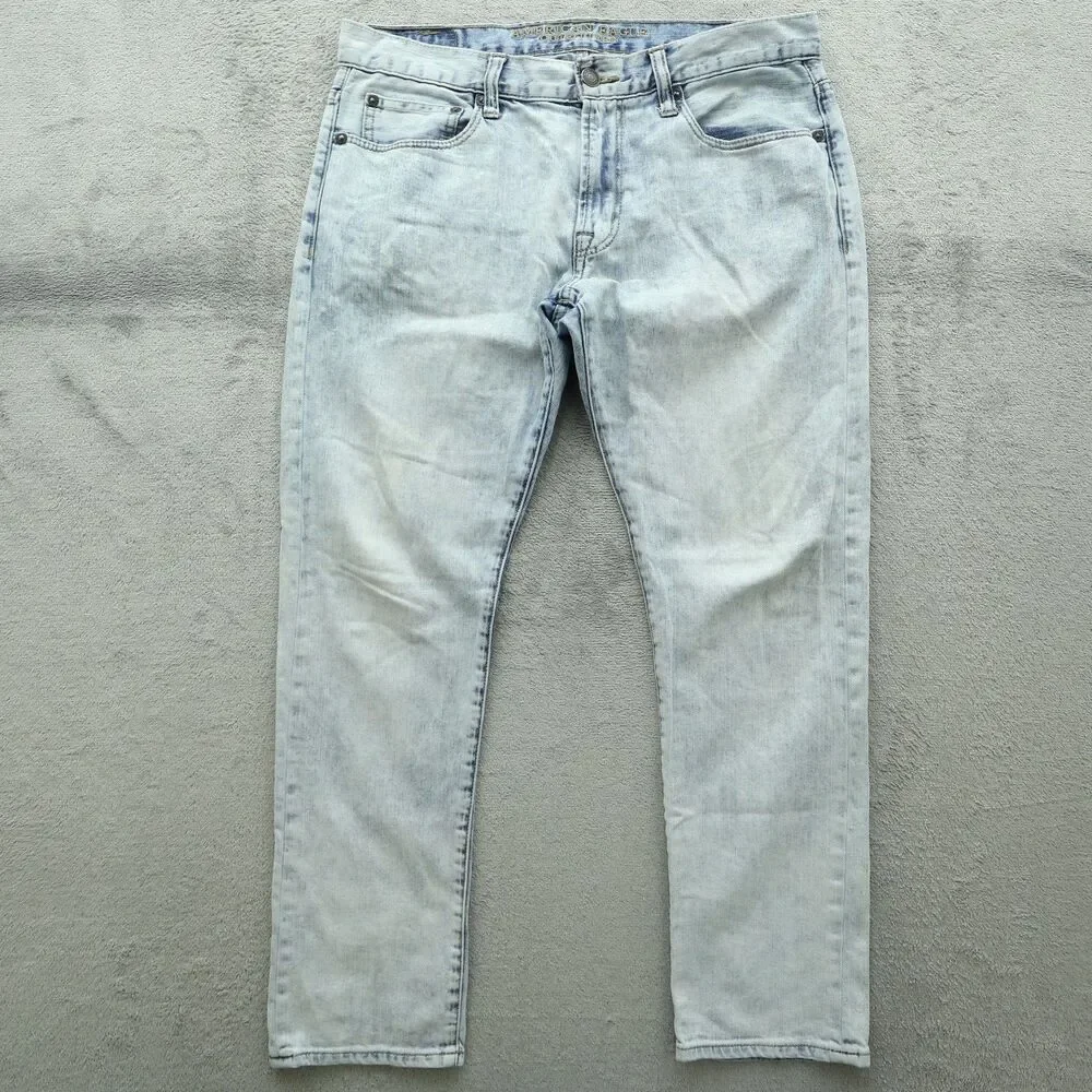 American Eagle Jeans Mens Size 32x30 Blue Slim Fit Straight Denim Light Wash